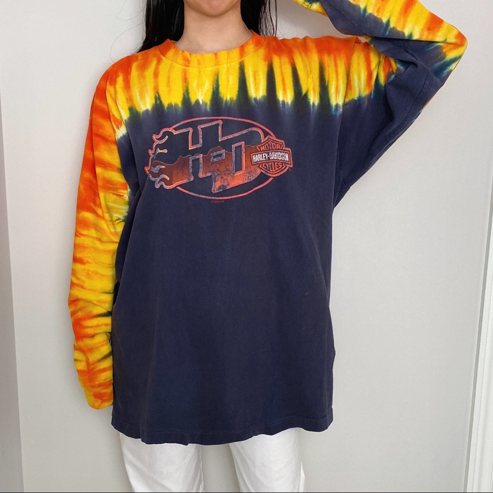 Vintage Harley Davidson tie dye sweatshirt